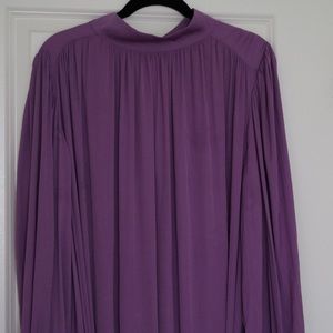 Purple Maxi Silky Dress with Belt. Banana Republic. Size XL.